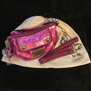 Hot Pink Sequin Coach Purse